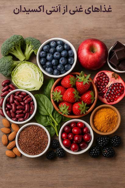 غذاهای غنی از آنتی‌اکسیدان